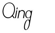 Qing 字形