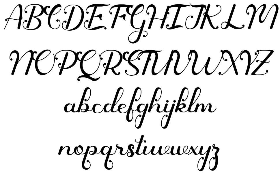 Qonitya font Örnekler