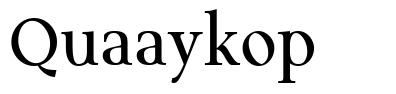 Quaaykop font