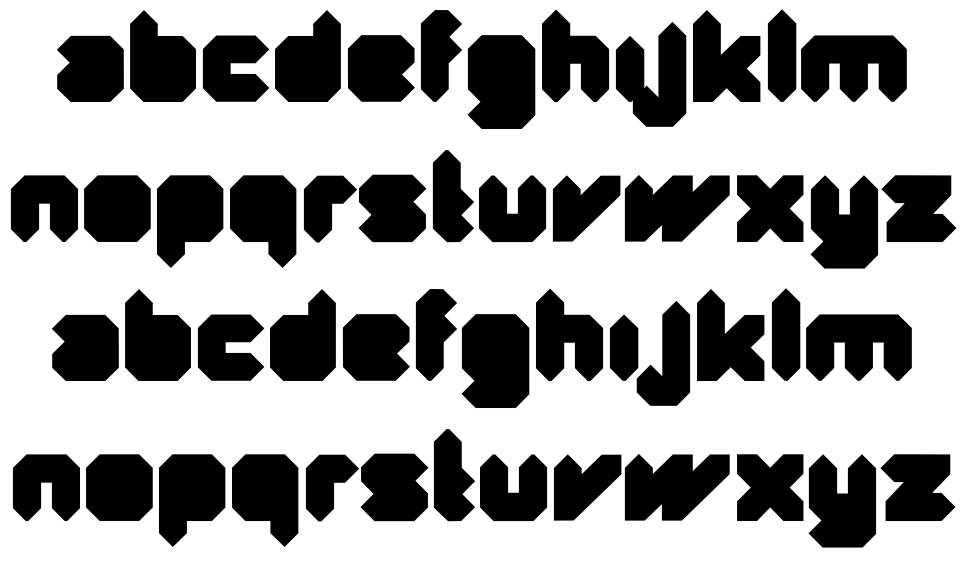 Quad font specimens