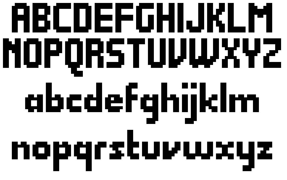 Quadrit font Örnekler