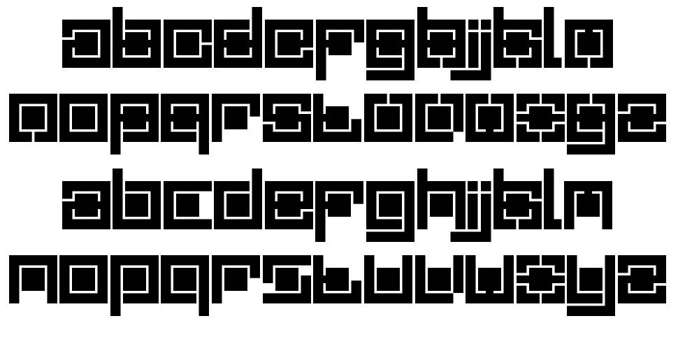 Quadro font Örnekler