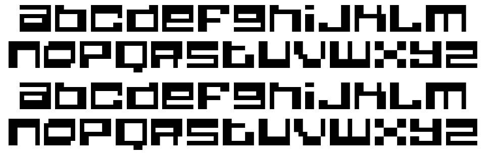 Quadrron font Örnekler