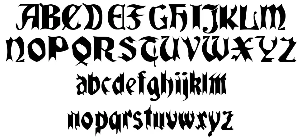 Quael Gothic schriftart vorschau