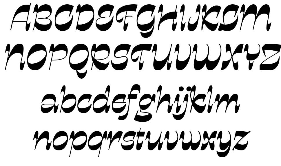 Quarantype Bikeride písmo Exempláře