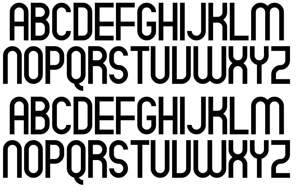 Quatro font specimens