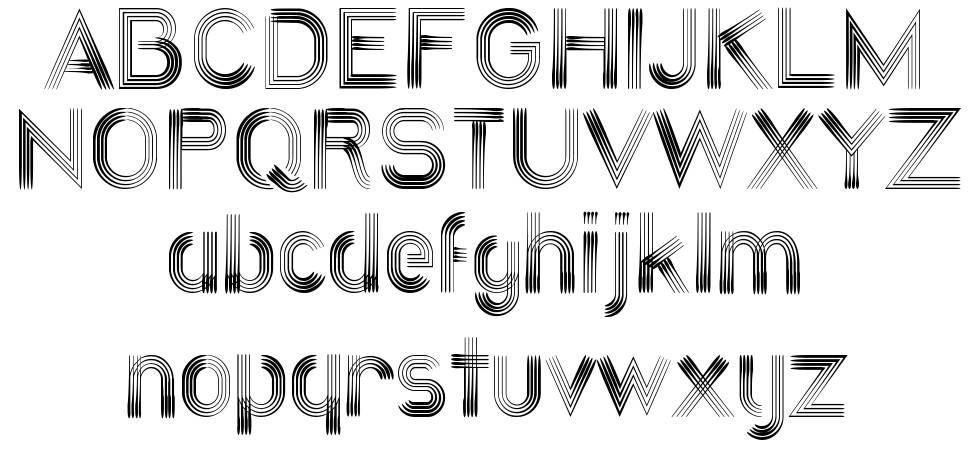 Quatroline font specimens
