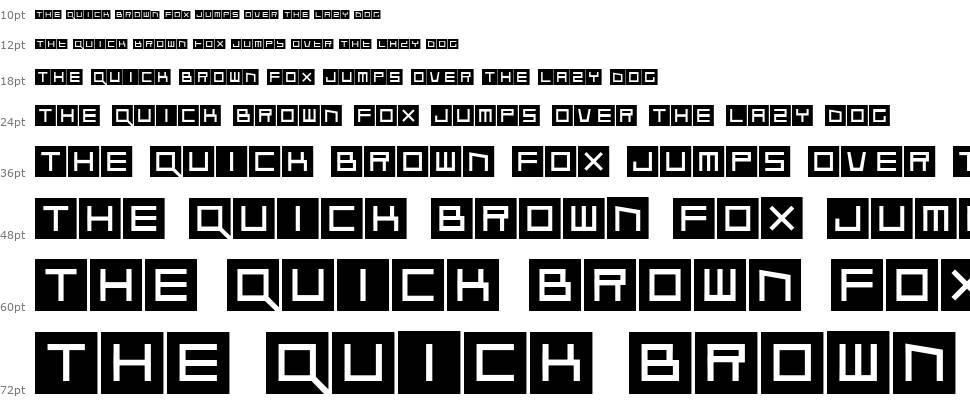 Qubix font Waterfall