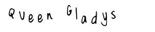 Queen Gladys schriftart