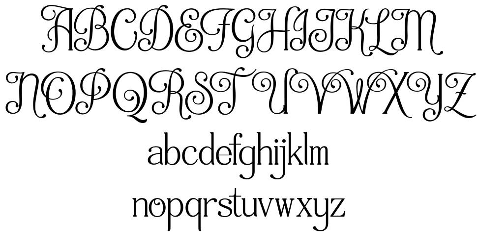 Queensby font specimens