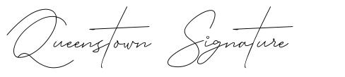 Queenstown Signature schriftart