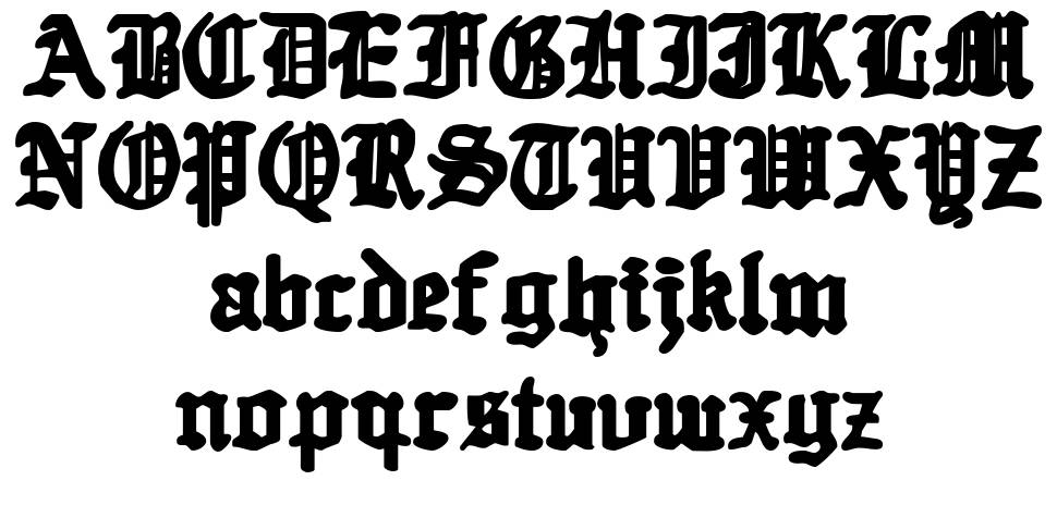 Quest Knight font specimens