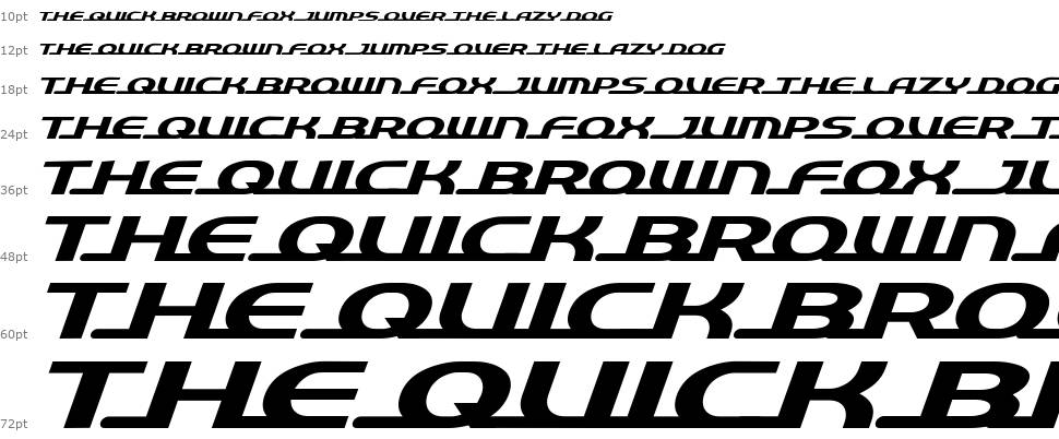 Quick Express font Waterfall