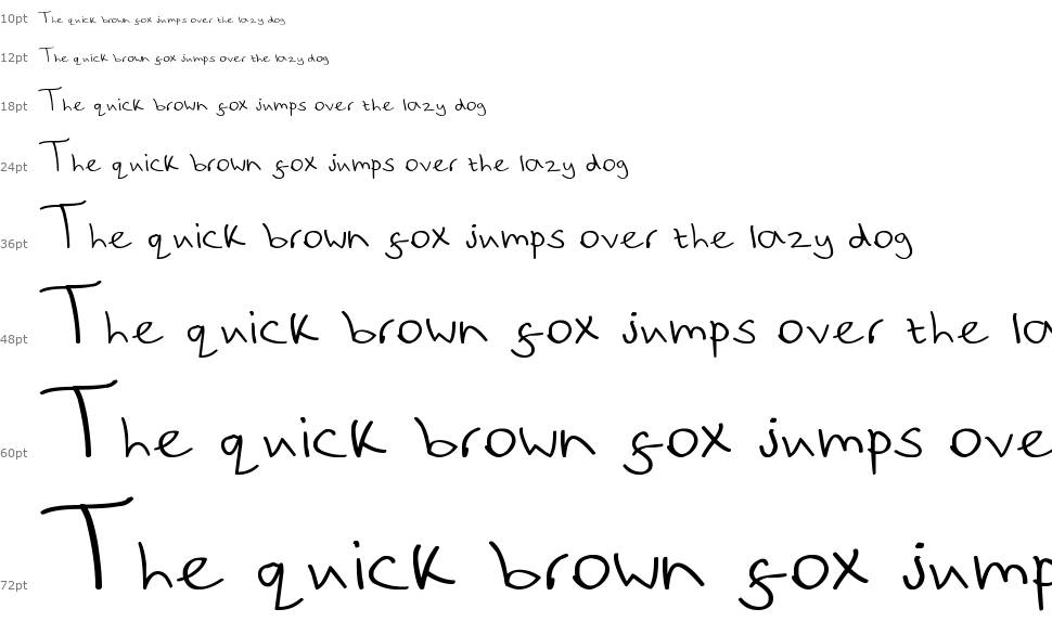 Quick Note font Waterfall