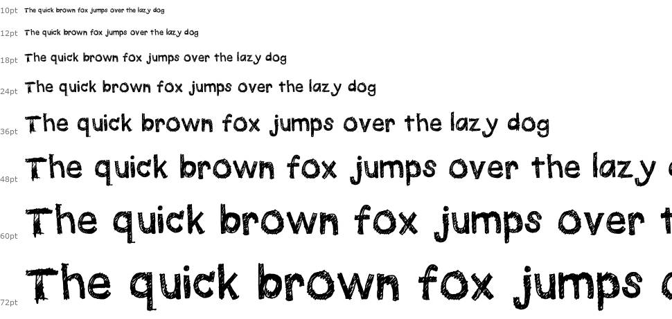 Quick Pencil font Waterfall