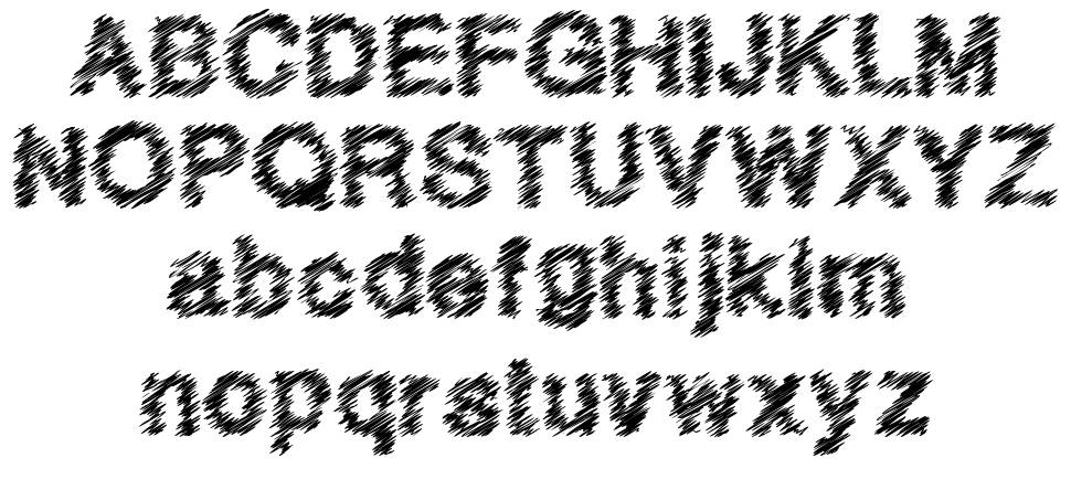 Quick Scratch font specimens