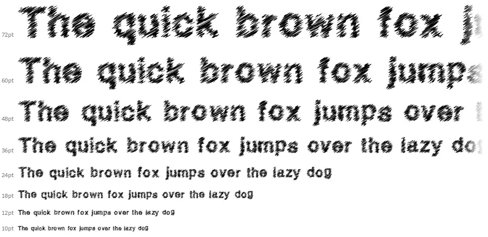 Quick Scratchfont waterfall