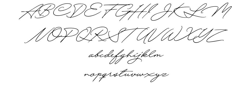 Quick Signature font specimens