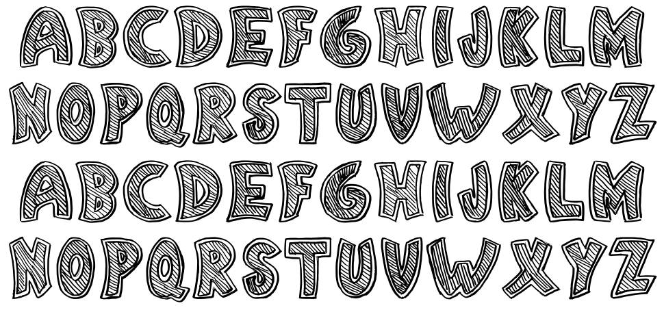 Quick Sketch schriftart vorschau