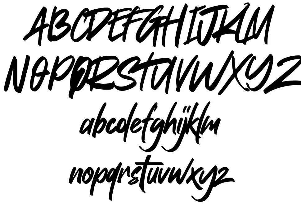 Quick Sketching font specimens