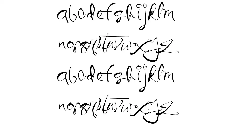 Quickly Write font specimens