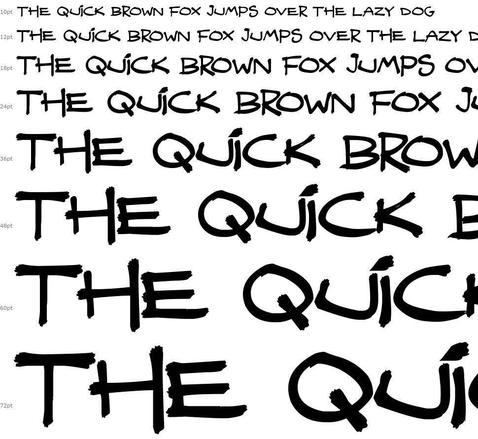 Quicky Brush font Waterfall