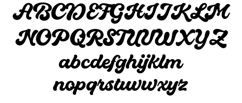 Quintal Script font Örnekler