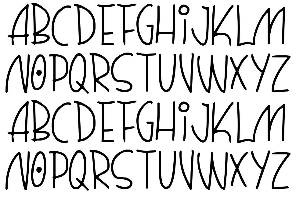 Quirky Thins font specimens