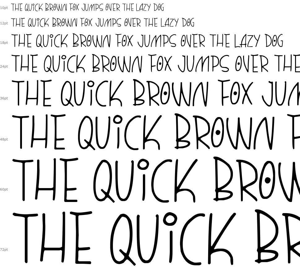 Quirky Thins font Şelale