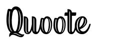Quoote font