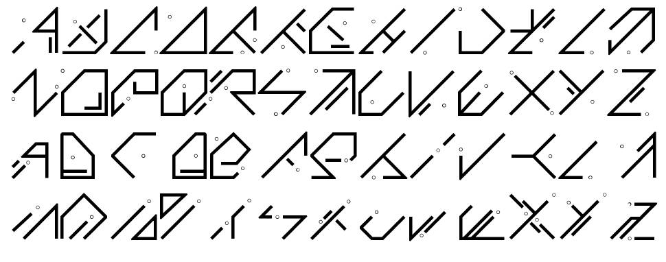 QX Basic font specimens
