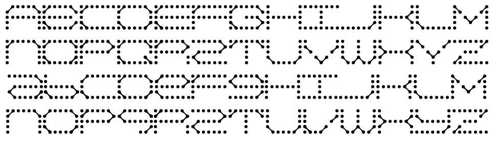 QZ Teletype font specimens