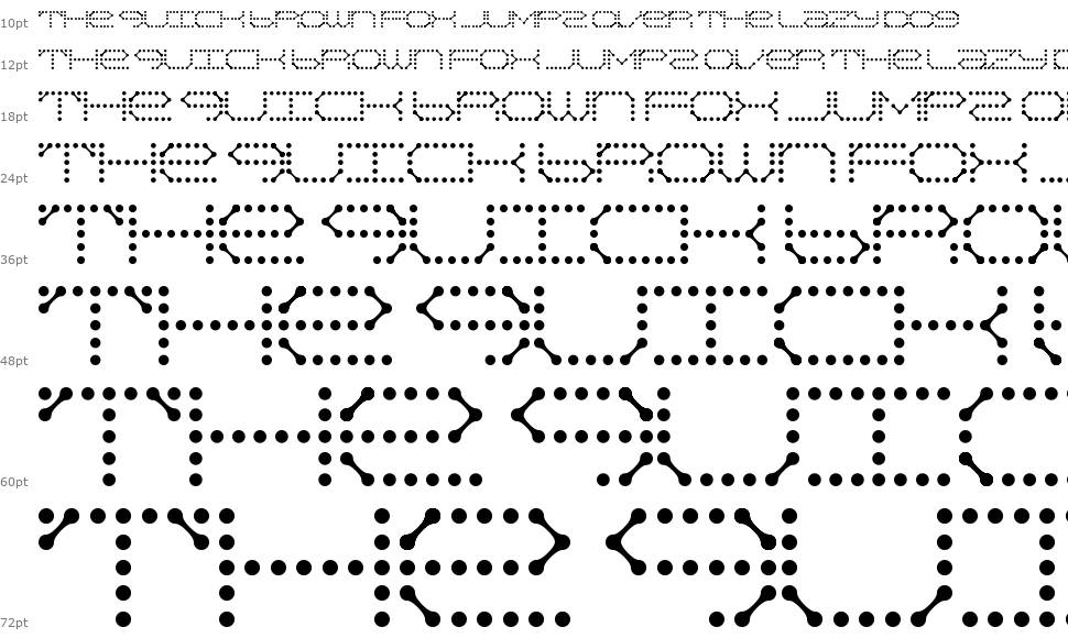 QZ Teletype font Şelale