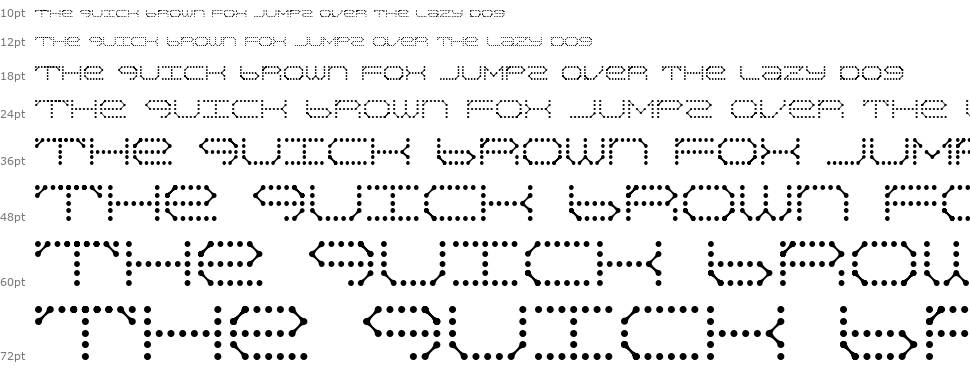 QZ Teletype II font Şelale