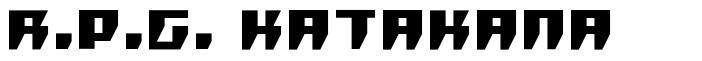 R.P.G. Katakana font