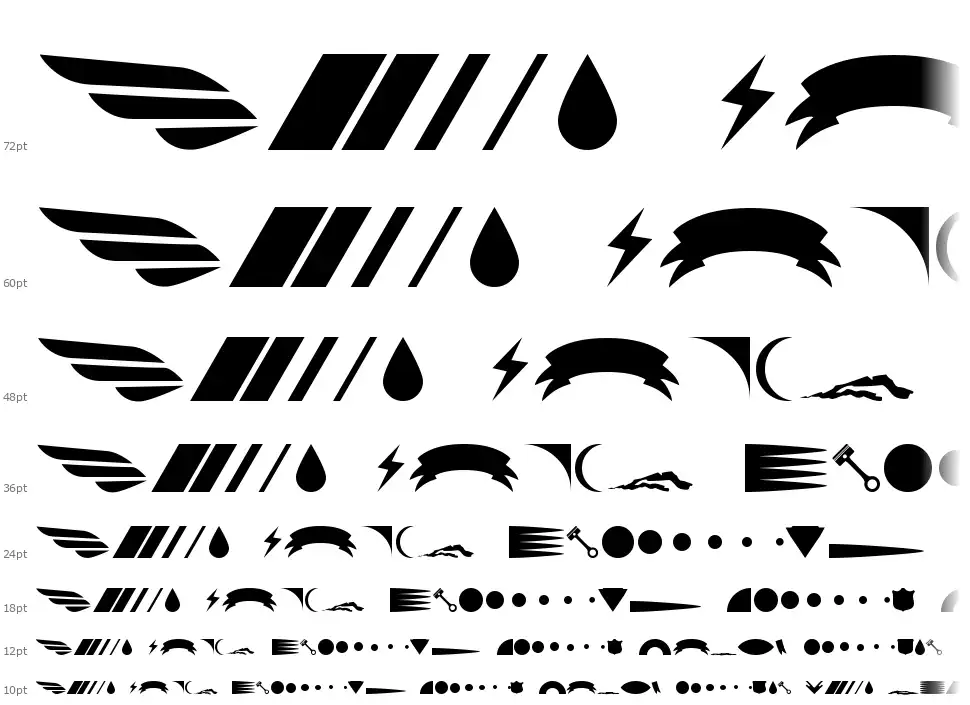 R3 Decals font Waterfall