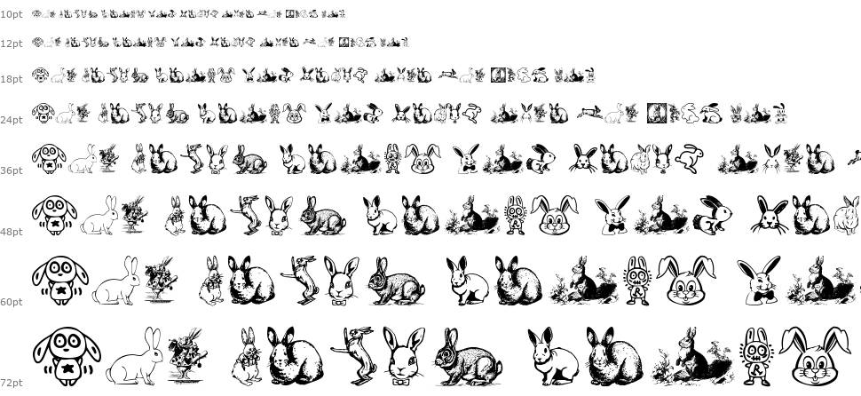 Rabbit písmo Vodopád