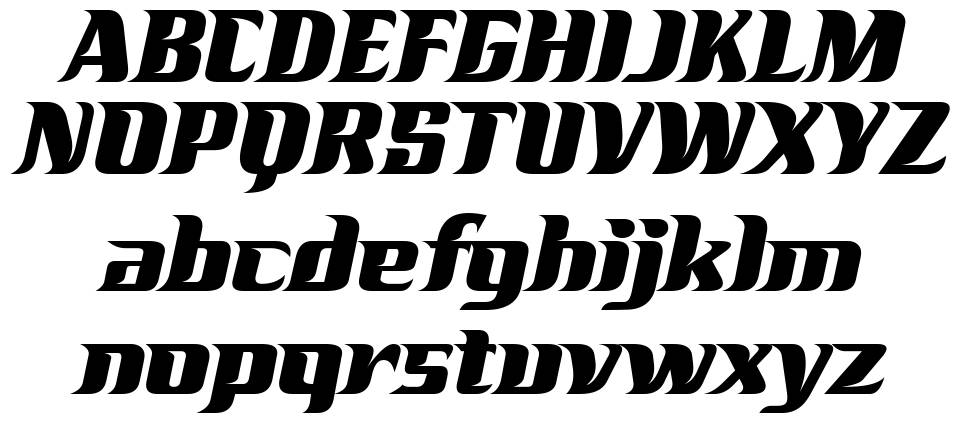 Racesky font specimens