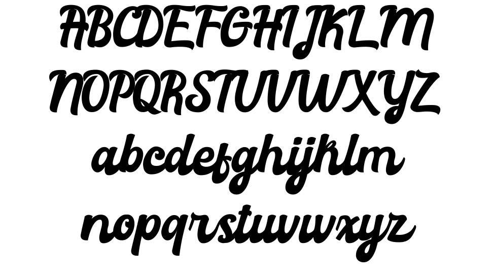 Rachael Script font specimens