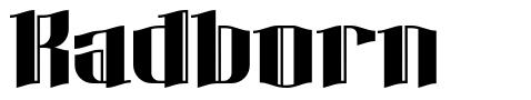 Radborn font