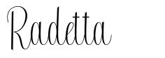 Radetta 字形