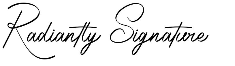 Radiantly Signature carattere
