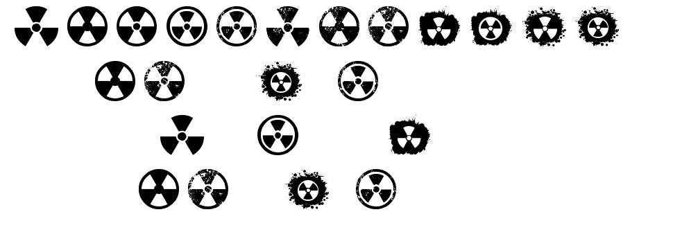 Radiation font specimens