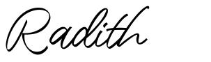Radith font