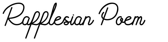 Rafflesian Poem font