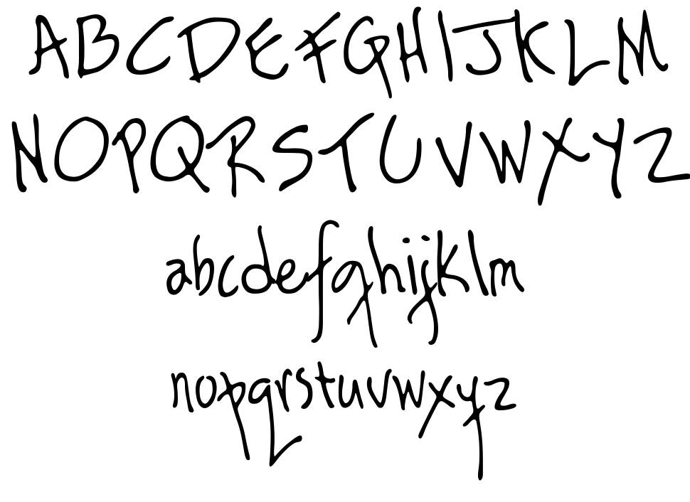 Ragamuffin písmo Exempláře