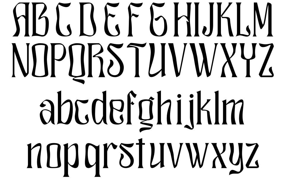 Raghlick font specimens