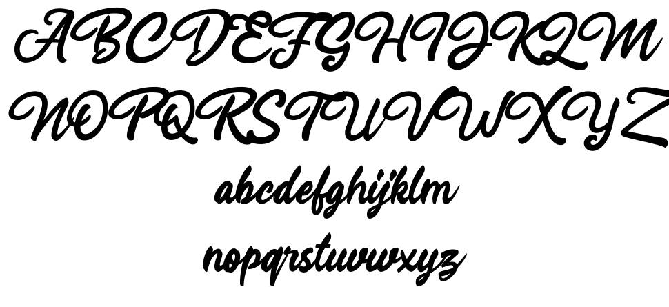 Rahayu Script font specimens