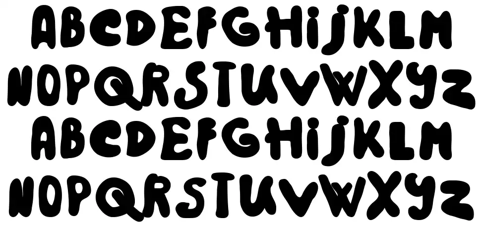 Rainbow 2000font specimens