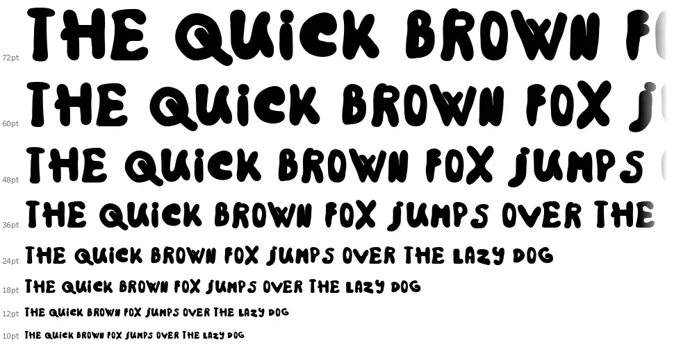 Rainbow 2000font waterfall